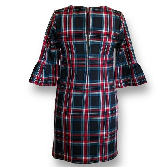 Vineyard Vines Womens Greenwich Dress Sz 00 Jolly Plaid Flutter Sleeve Preppy - Picture 7 of 8